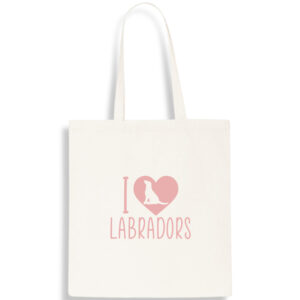 I Love Heart Labradors Cotton Tote Bag Dogs Pets Birthday Gift Shopping Shoulder FREE UK DELIVERY