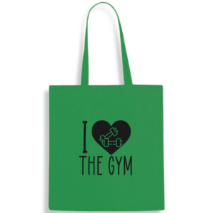 I Love The Gym Cotton Tote Bag Sports Exercise Shopping Shoulder Gift Fitness FREE UK DELIVERY