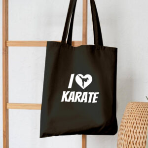 I Love Heart Karate Cotton Tote Bag Martial Arts Shopping Shoulder Gift FREE UK DELIVERY