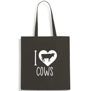 I Love Cows Cotton Tote Bag Cow Farm Yard Animals Funny Shopping Shoulder Gift FREE UK DELIVERY