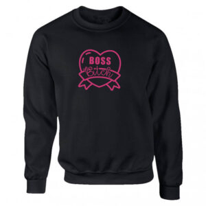 'Boss Bitch' Black or White Women's Sweatshirt S-2XL Feminist Feminism Adult Sweater Jumper