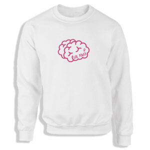 Girl Power Brain Black or White Women's Sweatshirt S-2XL Adult Sweater Jumper