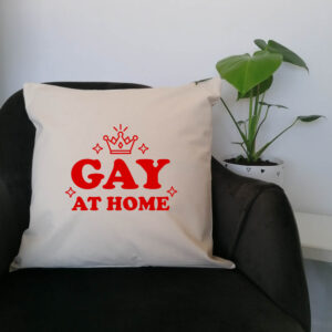 Gay At Home Decorative Cushion Red Design Cotton Canvas Pillow 45x 45cm LGBTQ