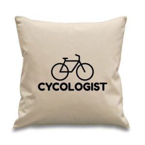 Cycologist Cycle Bike Cushion Black Design Pillow Gift Cotton Canvas 45x45cm