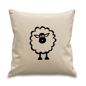 Cute Woolly Sheep Cushion Lamb Home Nursery Lounge Cotton Canvas Pillow 45x45cm