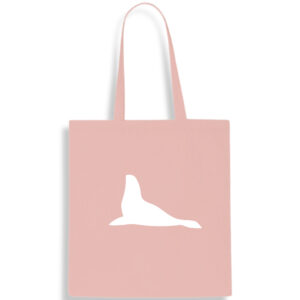 Seal Sea Lion Outline Cotton Tote Bag Black Pink Shopping Shoulder FREE UK DELIVERY