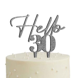 Hello 30 Acrylic Cake Topper 30th Birthday Party Celebrations Decorations Thirtieth 20 Colours
