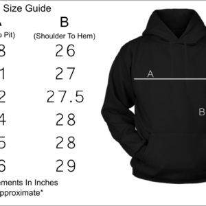 unisex hoodies size guide