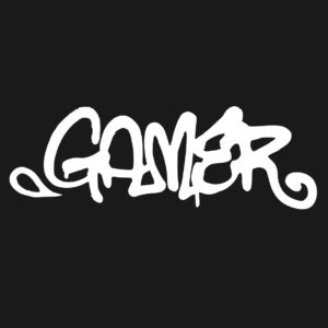 Mens Boys XS Black Gamer T-Shirt Tee Top gift spray paint graffiti artist Gift Xbox ps4
