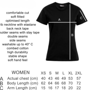 womens t-shirt size guide