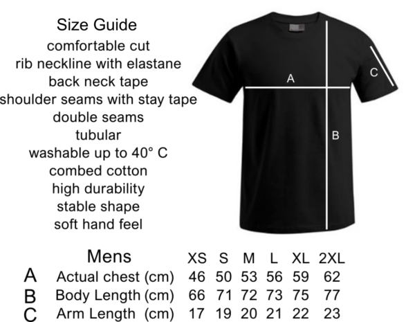 mens t-shirt size guide