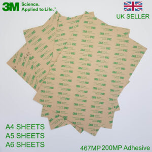 3M™ 467MP Acrylic Double Sided Adhesive Transfer Tape 200MP Sticky Paper A4 A5 A6 Sheets Packs