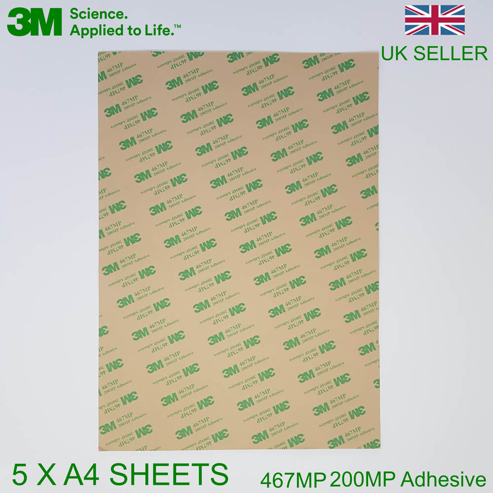 3M™ 467MP Acrylic Double Sided Adhesive Transfer Tape 5 Pack A4