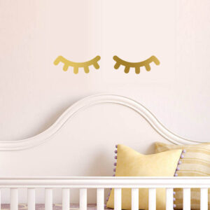 1 Pair Simple Eyelashes Wall Decal Stickers size 12