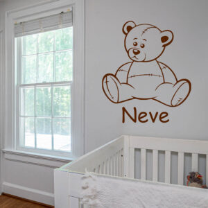 Teddy Bear Personalised Name Wall Sticker