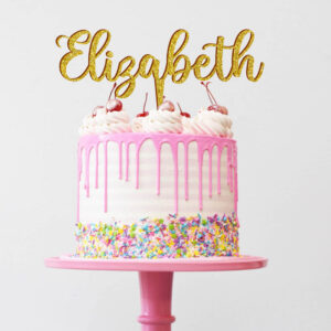 Personalised Name Acrylic Cake Topper Custom Made Birthday Celebration 20 Colours
