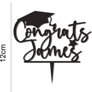 Congrats Personalised Graduation Acrylic Cake Topper University Degree Uni Congratulations 20 Colours