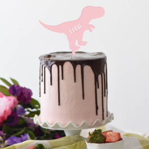 T-Rex Personalised Dinosaur Acrylic Cake Topper Birthday Tyrannosaurus 20 Colours