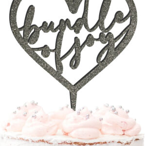 Bundle of Joy New Baby Acrylic Cake Topper Shower Gender Reveal Arrival IVF Boy Girl Decoration 20 Colours