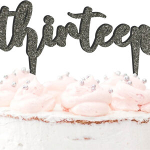 Thirteen Acrylic Cake Topper 13th Birthday Celebration Teen Teenager Décor 20 Colours
