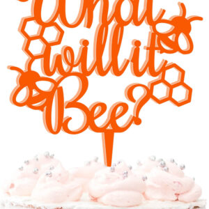 What Will It Bee Acrylic Cake Topper New Baby Gender Reveal Shower Boy Or Girl Bees 20 Colours