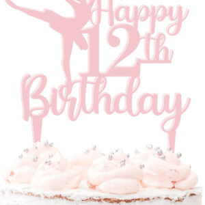 Birthday Ballet Dancer Personalised Age Ballerina Acrylic Cake Topper Dance Celebration Girl Boy 20 Colours