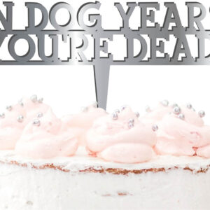 Funny In Dog Years You're Dead Acrylic Cake Topper Friend Birthday Party Celebration Decoration 20 Colours