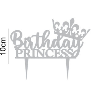 Birthday Princess Crown Acrylic Cake Topper Girl Woman Baby Celebration Tiara Decoration 20 Colours