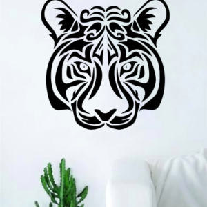 Tiger Cat Head Animal Black Home Room Car Sticker Decal Art Decor Wall A4 Length