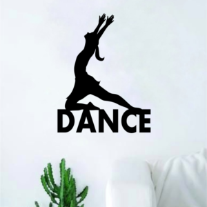 Dance Dancer Dancing Black Living Room Sticker Decal Art Decor Wall A4 Length