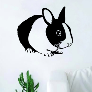 Bunny Rabbit Animal Black Home Room Car Sticker Decal Art Decor Wall A4 Length