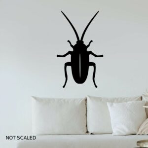 Cockroach Wall Art Sticker Animal Bug Insect A4 Sized Decal - BLACK