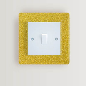 Light Switch Surround Décor Acrylic Perspex Finger Plates 19 Colours And Glitters