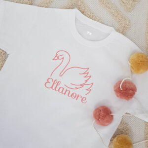 Personalised Children's Beautiful Swan T-shirt