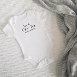 Personalised Our 1st Father's Day Babygrow Vest Daddy and Baby