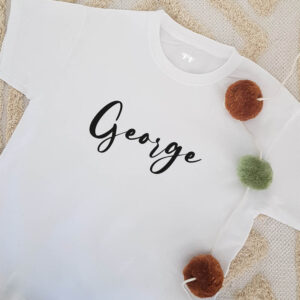 Child's Name Fancy Script Personalised Children's T-shirt