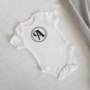 Personalised Initial Letter (Your Baby's Name) Babygrow Vest