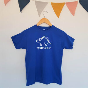 Dinosaur Personalised Name Children's T-shirt