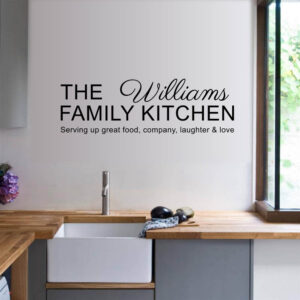 Personalised Family Surname Kitchen Home Wall Sticker Decoration