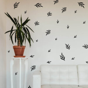 Bamboo Leaves Wall Decal Stickers Home Décor Leaf Greenery Foliage Plants