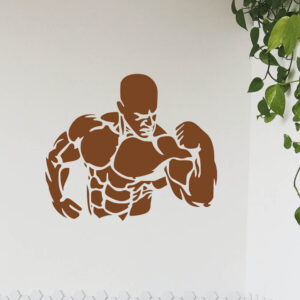 Body Builder Gym Wall Sticker Weight Training Weights Muscle Art