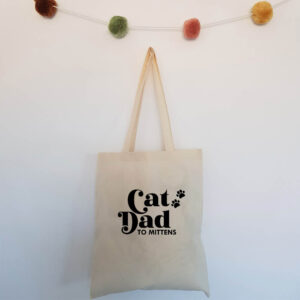 Cat Dad Personalised Tote Bag