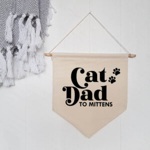 Cat Dad Personalised Decorative Wall Flag