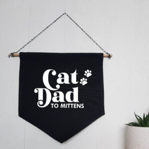 Cat Dad Personalised Decorative Wall Flag