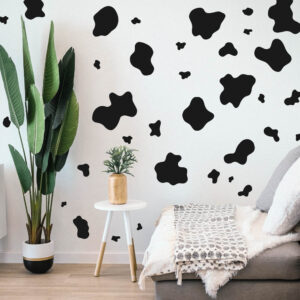 Cow Print Wall Decal Stickers Animal Hide Pattern Home Décor