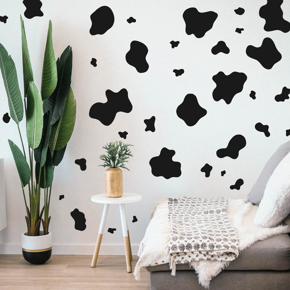 Cow Print Wall Decal Stickers Animal Hide Pattern Home Décor –