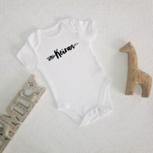 Personalised Nordic Arrow With Your Baby's Name Babygrow