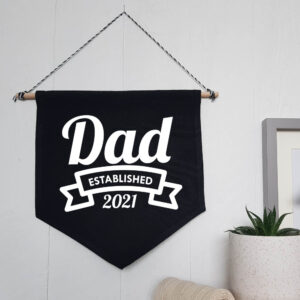 Personalised Dad Established Year Wall Flag