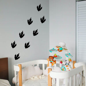 Dinosaur Footprints X8 Wall Stickers Kids Room Nursery