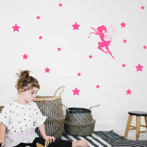 Stars and Fairy Wall Decal Stickers X25 Girl's Room Nursery Bedroom Art